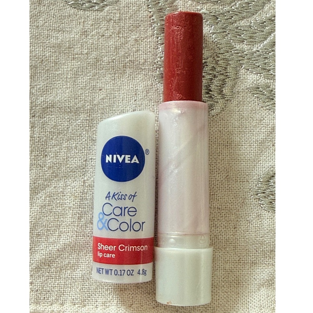 Nivea A Kiss of‎ Care & Color Sheer Crimson Lip Balm Discontinued 0.17oz 4.8g